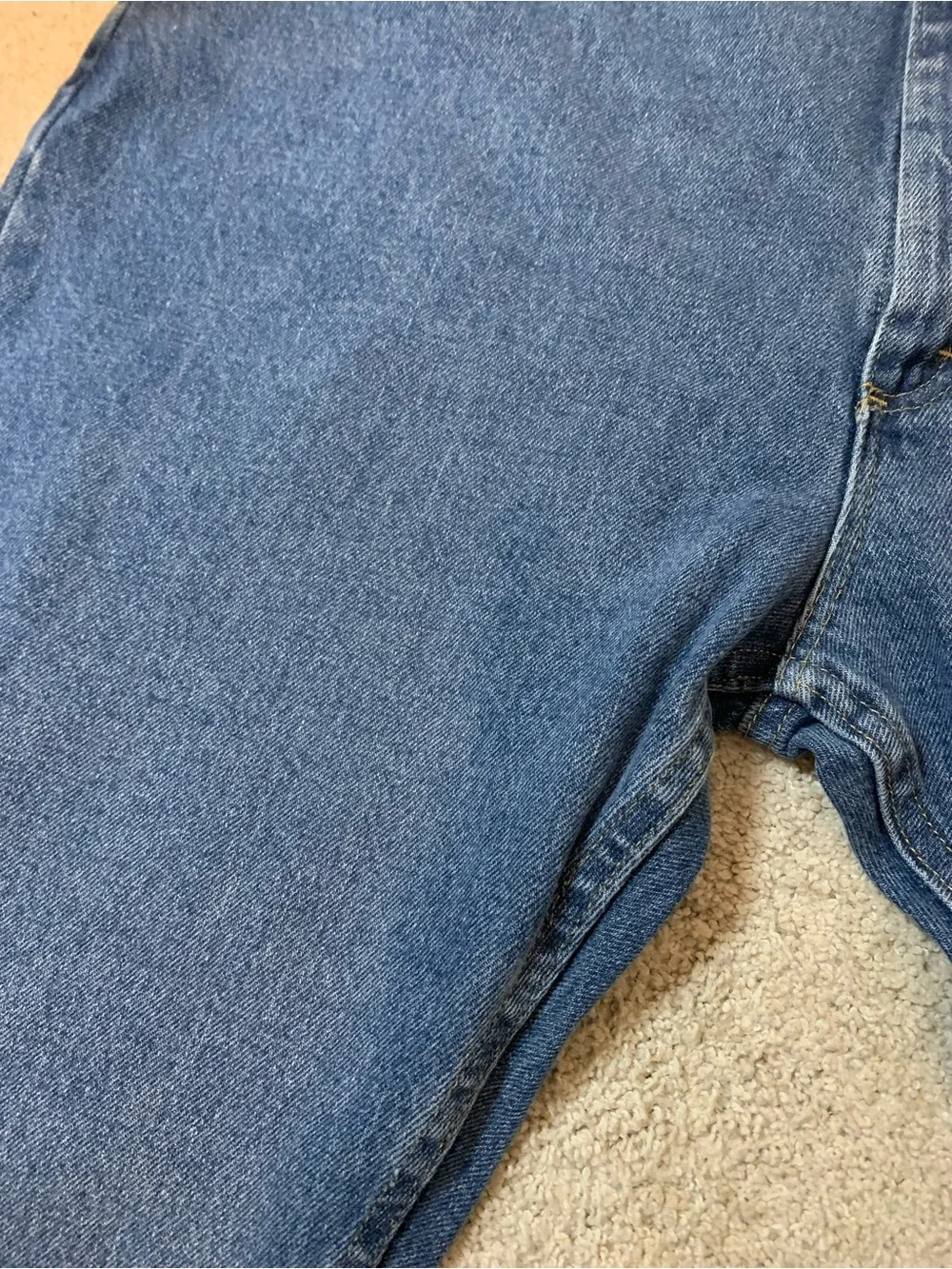 Wrangler Authentic Men's 40x28 Regular Fit Blue Denim Jeans